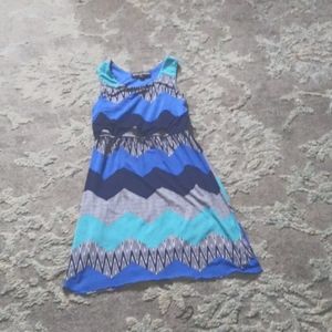 A zig zag colored dress